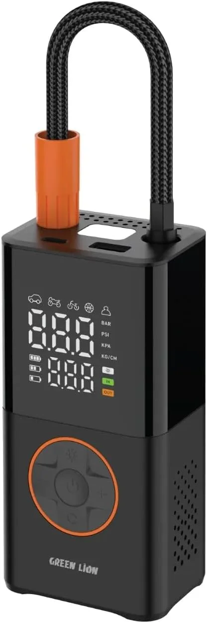 کمپرسور باد قابل حمل گرین لاین مدل GTI-01 با باتری ۳۶۰۰mAh