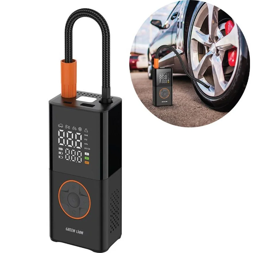 کمپرسور باد قابل حمل گرین لاین مدل GTI-01 با باتری ۳۶۰۰mAh