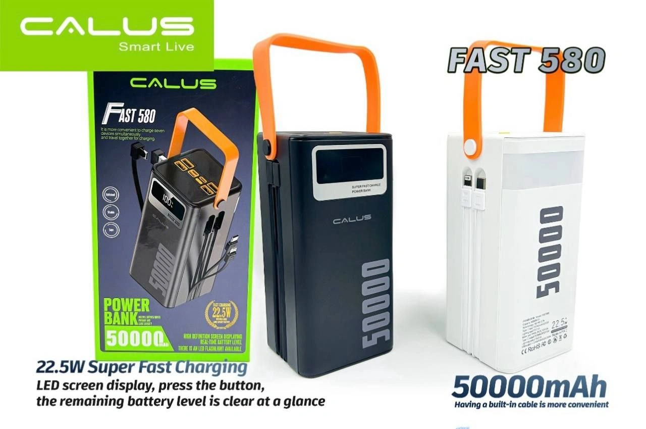 پاوربانک کالوس مدل FAST580 ظرفیت ۵۰ هزار میلی آمپر